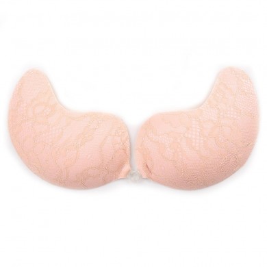 Priya - Luxury Pink Lace Seamless Stick On Bra Priya - Luxury Pink Lace Seamless Stick On Bra