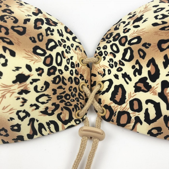 Fierce - Luxury Leopard Print Push Up Stick On Bra