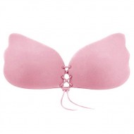 Nicki - Pink Drawstring Stick On Bra