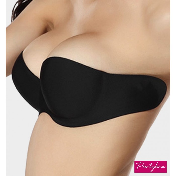 Luxury Balconette Wing Stick On Bra - Black