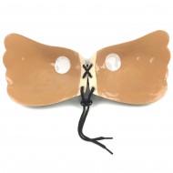 Luna - Black Luxury Push Up Drawstring Stick On Bra