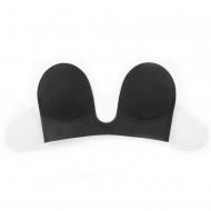 Naomi - Luxury U Plunge Stick On Bra - Black